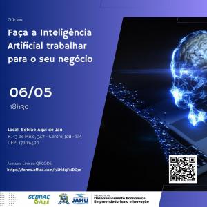 Imagem da notícia OFICINA ENSINA COMO USAR INTELIGÊNCIA ARTIFICIAL PARA IMPULSIONAR NEGÓCIOS