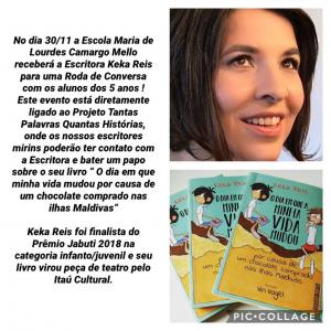 Imagem da notícia Escola Municipal recebe escritora Keka Reis