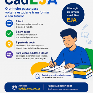 Imagem da notícia VOLTE A ESTUDAR COM O CadEJA!