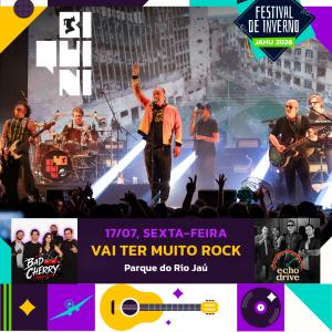Imagem da notícia SEXTA-FEIRA (17) VAI TER MUITO ROCK NO PARQUE DO RIO JAÚ