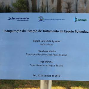 Imagem da notícia Prefeitura de Jahu e empresa Águas de Jahu inauguram Estação de Tratamento de Esgoto em Potunduva