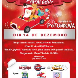 Imagem da notícia Natal 2019: chegada do Papai Noel no Distrito de Potunduva