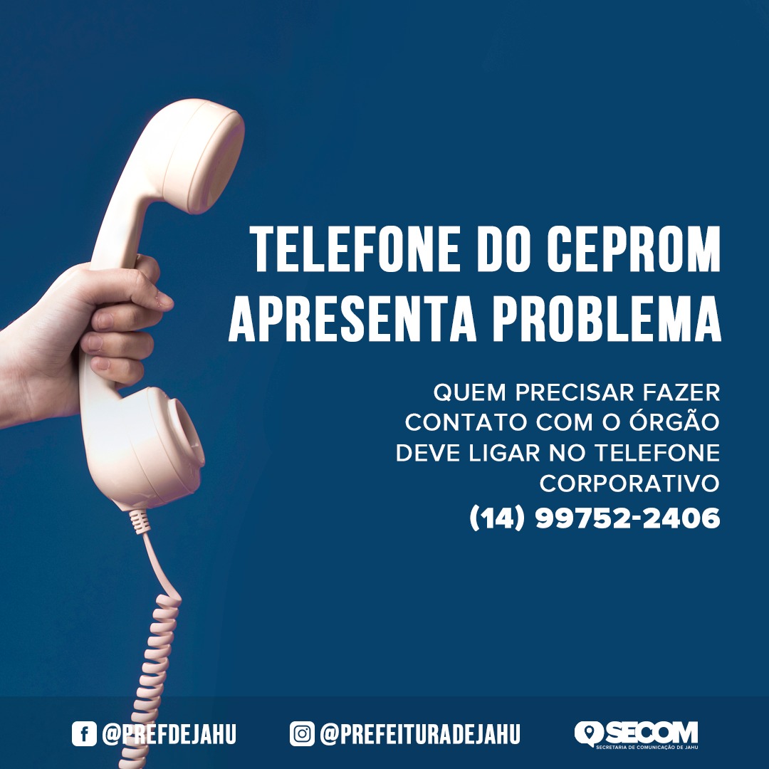 CEPROM ESTÁ COM TELEFONE ALTERNATIVO