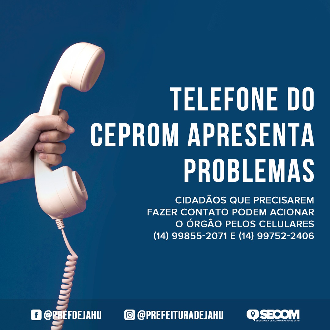 CEPROM DISPONIBILIZA CONTATO POR CELULARES