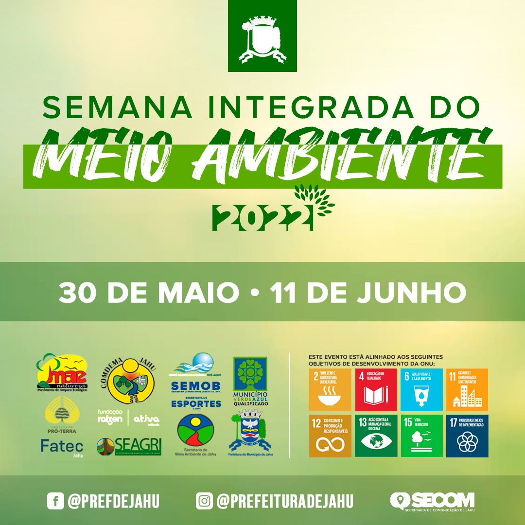 SEMANA INTEGRADA DE MEIO AMBIENTE TEM VASTA PROGRAMAÇÃO: CONFIRA  