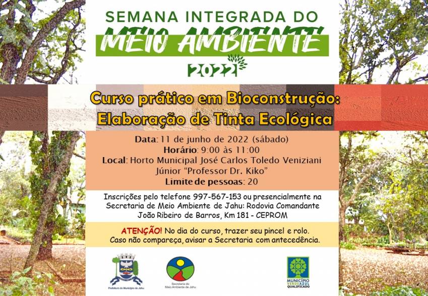 CURSO DE BIOCONSTRUÇÃO TEM PREPARO DE TINTA ECOLÓGICA  