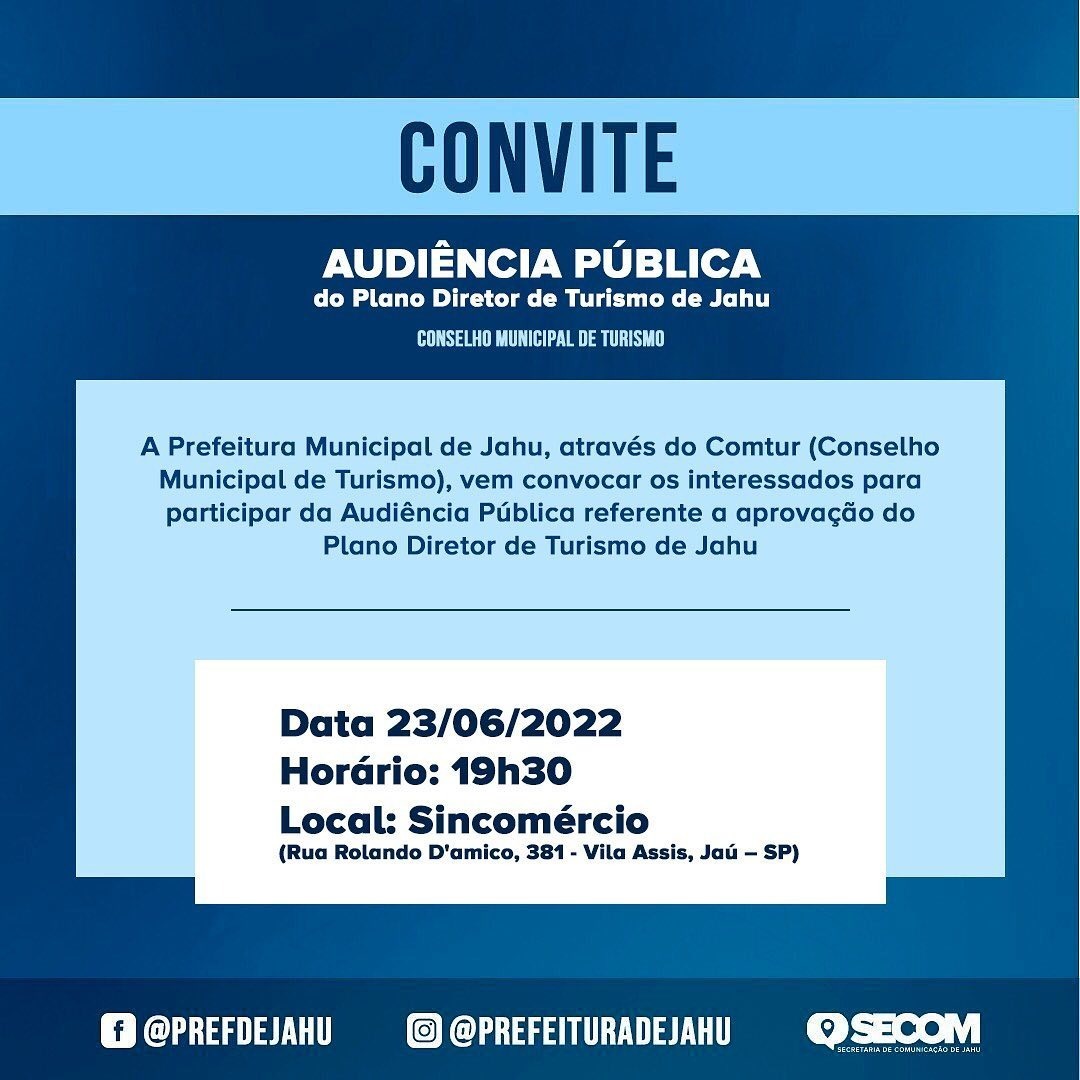 AUDIÊNCIA PÚBLICA DISCUTE PLANO DIRETOR DE TURISMO  