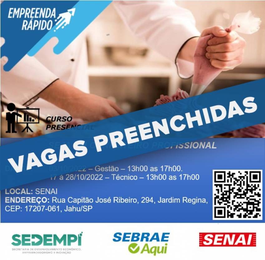 CURSO DE CONFEITARIA BATE RECORDE DE INSCRIÇÕES