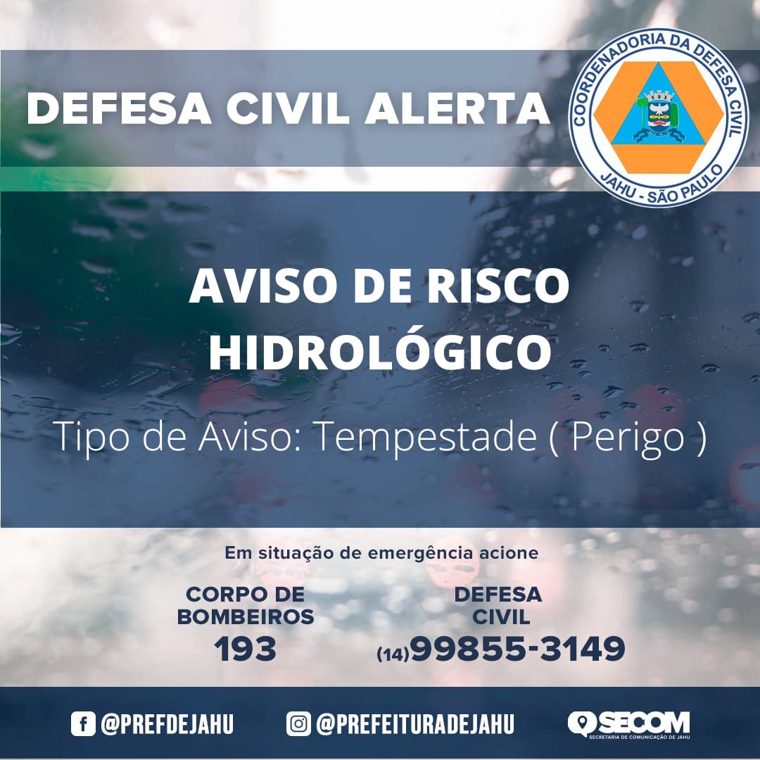 AVISO DE RISCO HIDROLÓGICO