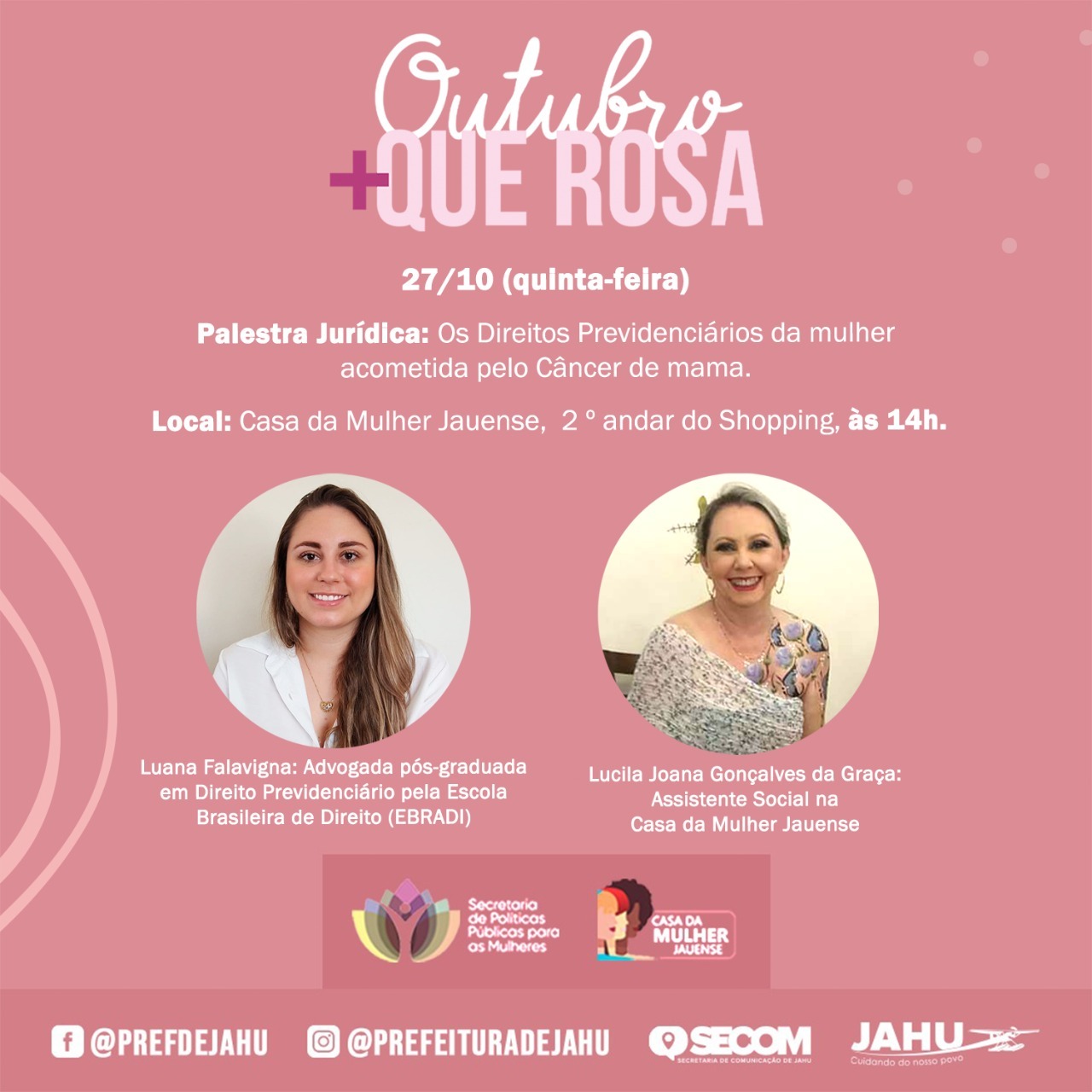 DIREITOS DA MULHER COM CÂNCER DEBATIDOS EM PALESTRA  