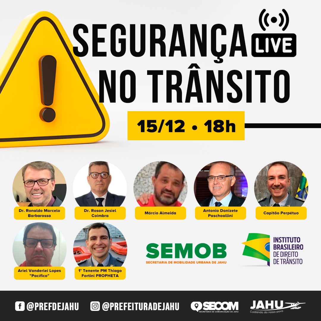PREFEITURA PARTICIPA DE LIVE SOBRE SEGURANÇA NO TRÂNSITO