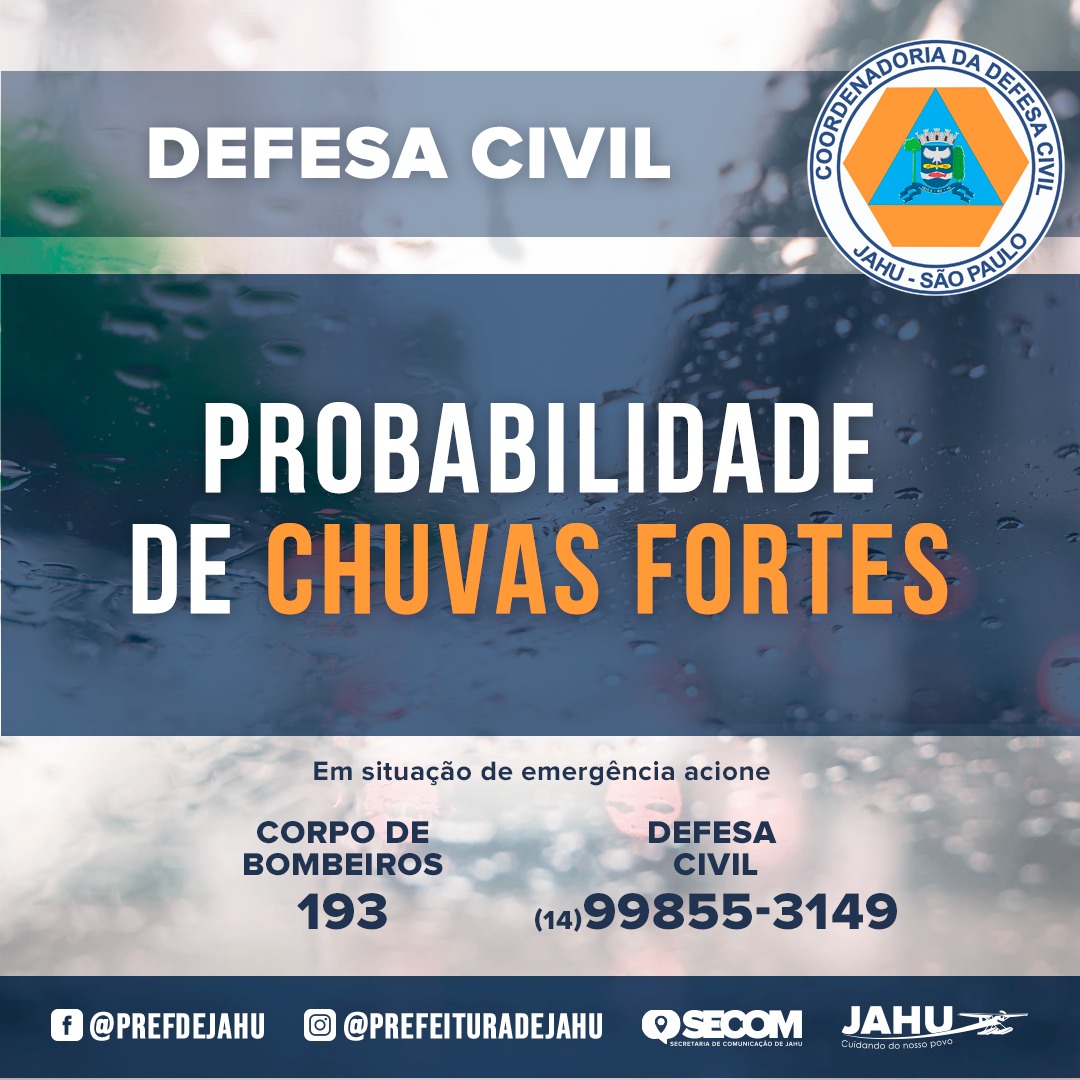 PROBABILIDADE DE CHUVAS FORTES