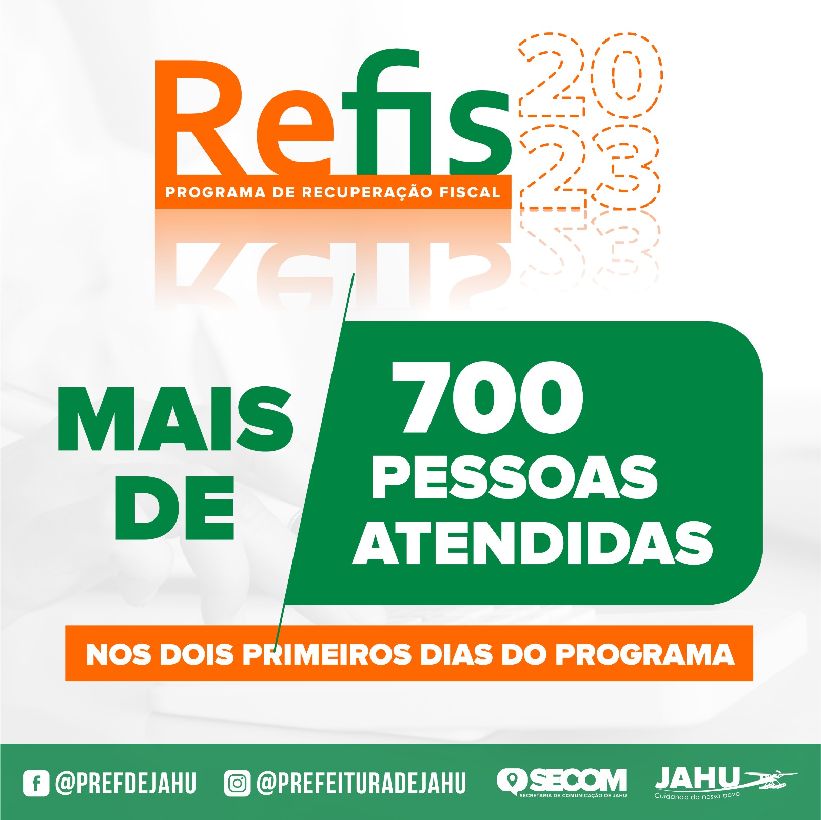 REFIS 2023: MAIS DE 700 PESSOAS ATENDIDAS NOS DOIS PRIMEIROS DIAS DO PROGRAMA