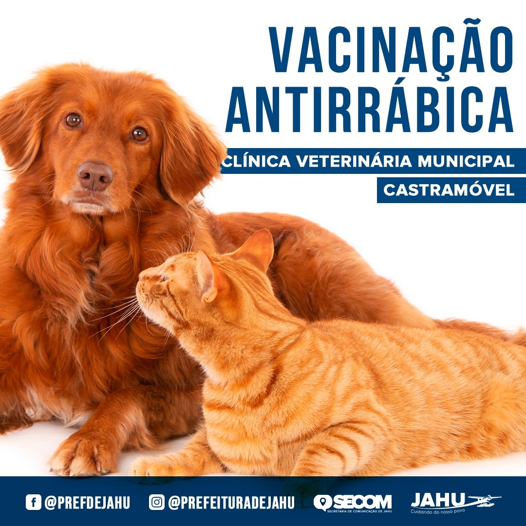 VACINAÇÃO CONTRA RAIVA NA CLÍNICA VETERINÁRIA MUNICIPAL E NO CASTRAMÓVEL