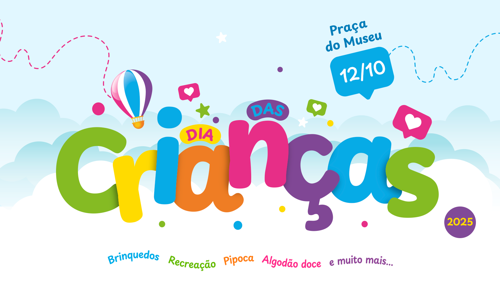 DOMINGO (12) TEM FESTA DAS CRIANÇAS NA PRAÇA DO MUSEU!