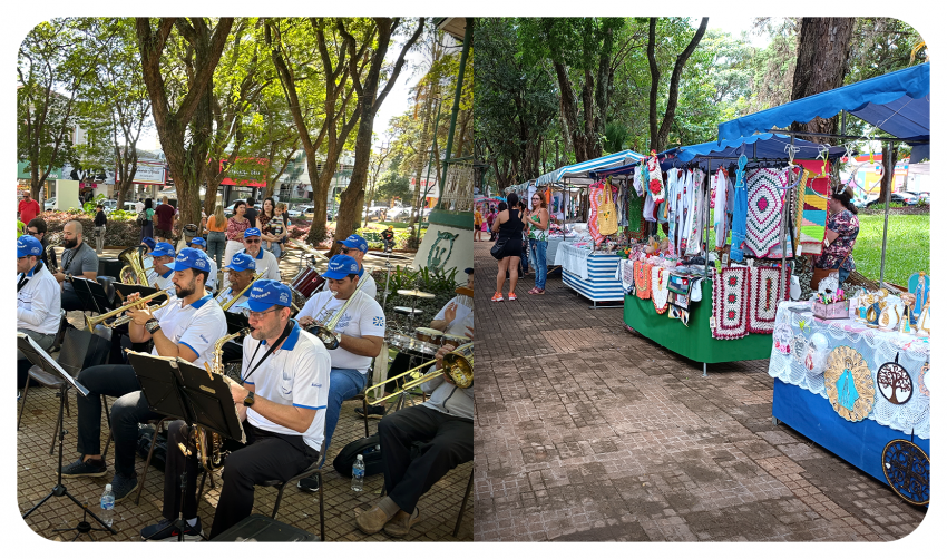 NESTE SÁBADO (11) TEM FEIRA E BANDA CARLOS GOMES NO JARDIM DE BAIXO!