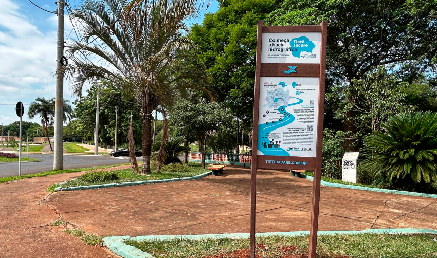 BACIA HIDROGRÁFICA ONDE ESTÁ O RIO JAÚ: TOTEM TRAZ DADOS, MAPAS E CURIOSIDADES