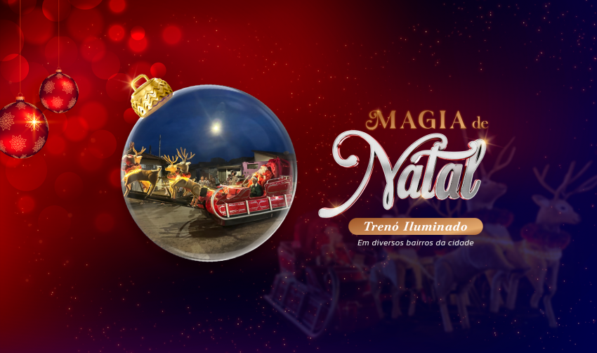 TRENÓ ILUMINADO VAI PASSAR POR DIVERSOS BAIRROS DA CIDADE