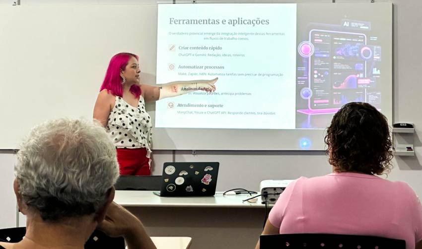 SUCESSO: WORKSHOP DE IA NA GESTÃO DE REDES SOCIAIS! 