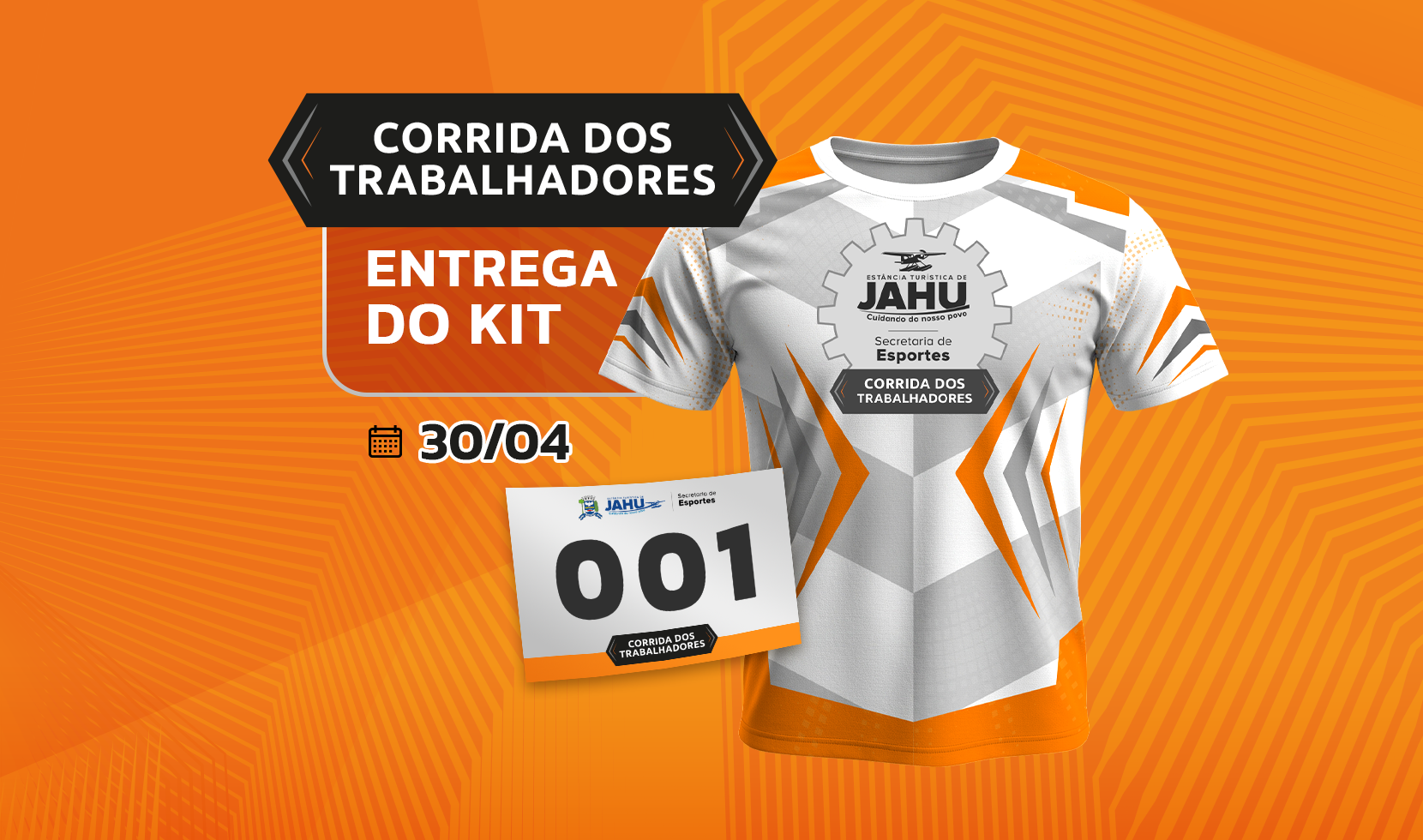 CORRIDA DOS TRABALHADORES: KITS SERÃO ENTREGUES NO DIA 30