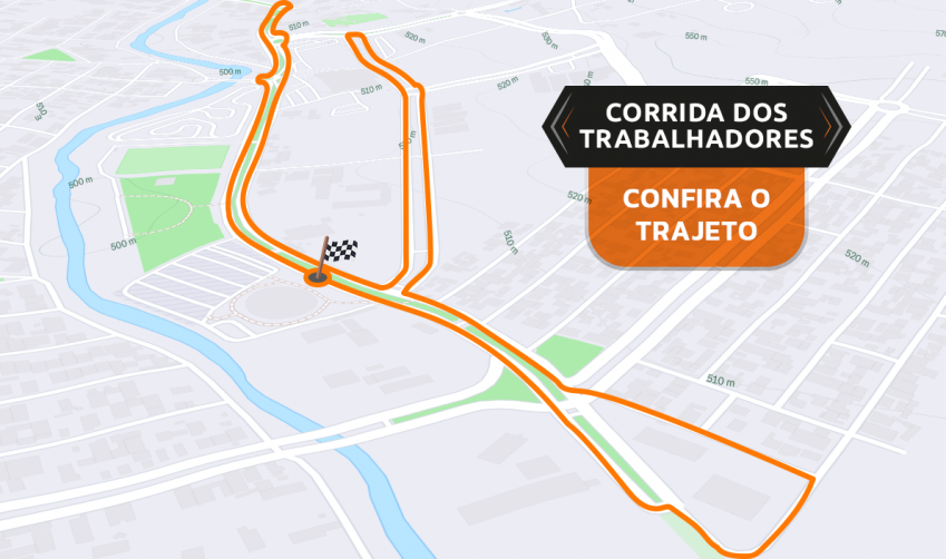 CONFIRA O TRAJETO DA 'CORRIDA DOS TRABALHADORES'