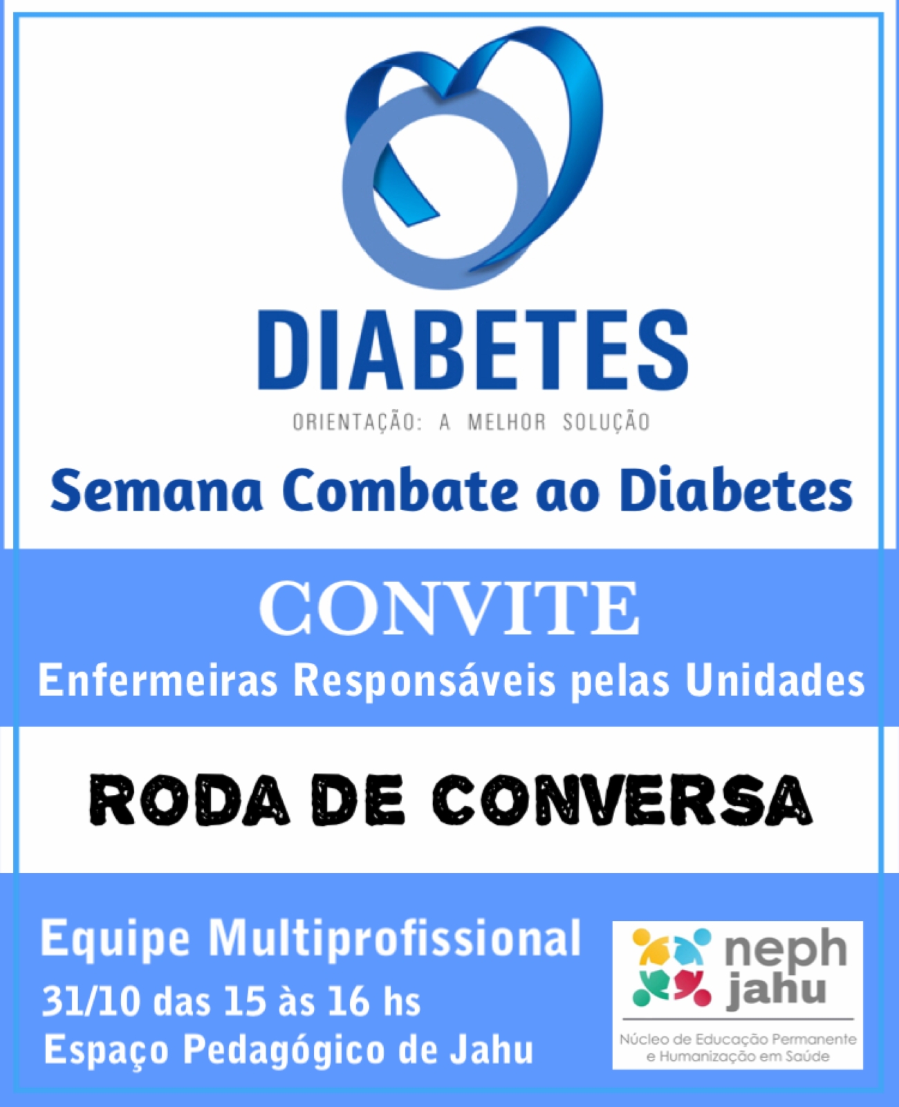 Prefeitura de Jahu promove roda de conversa sobre Diabetes com enfermeiros