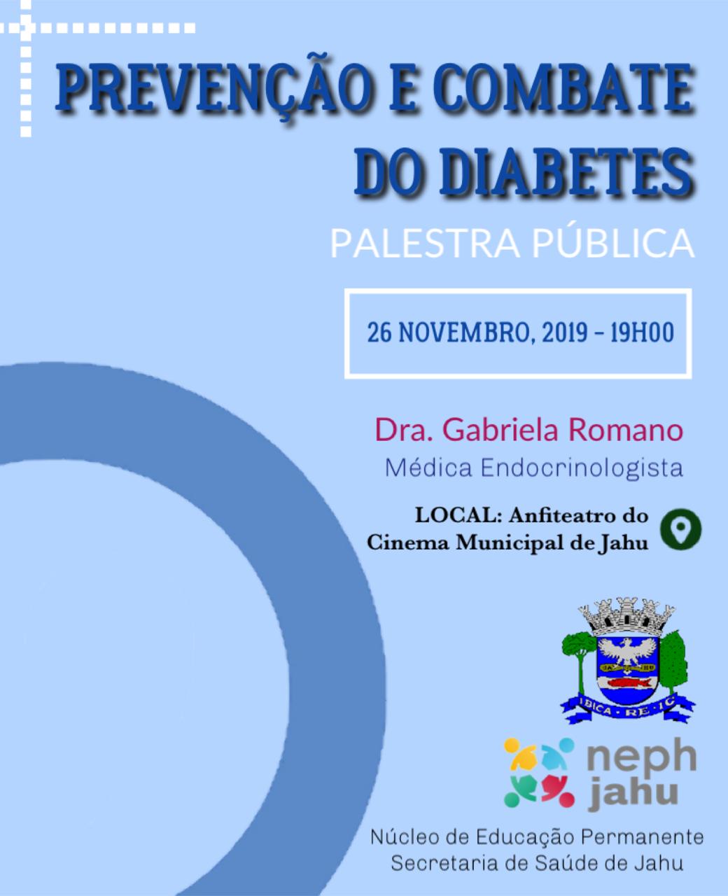 Prefeitura de Jahu promove palestra sobre Diabetes