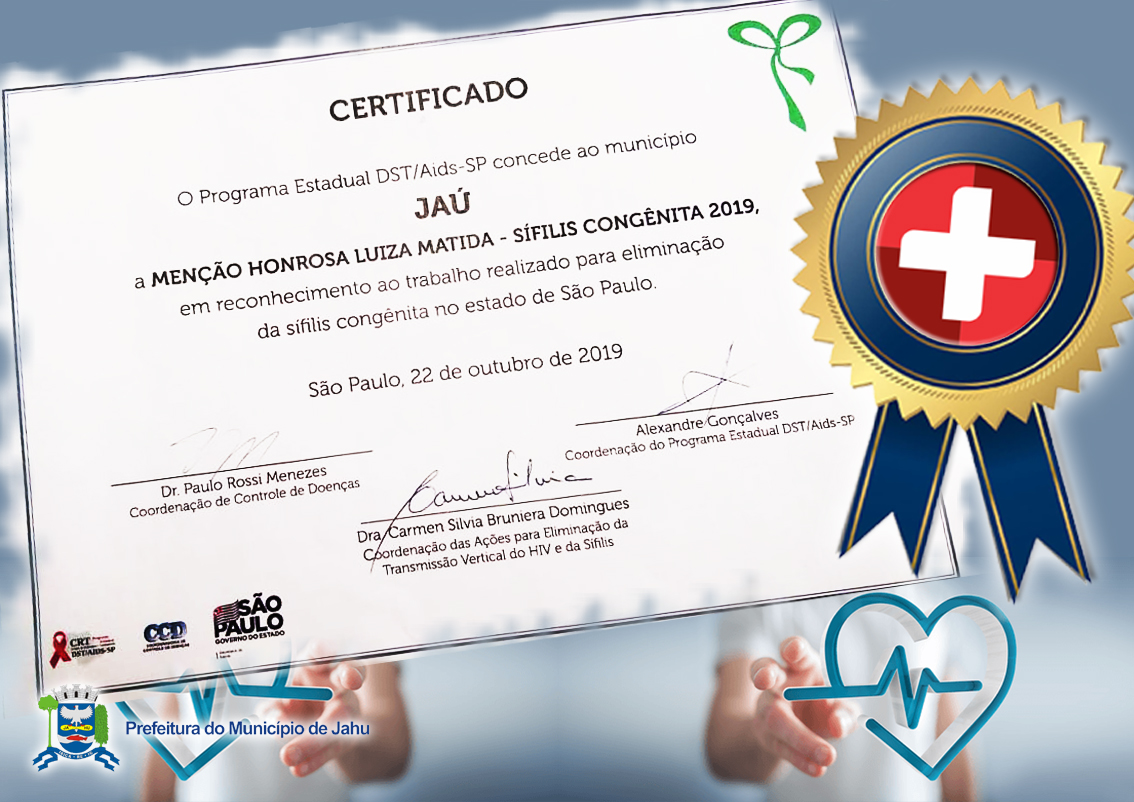 Jahu recebe prêmio por detecção e redução da incidência de sífilis congênita