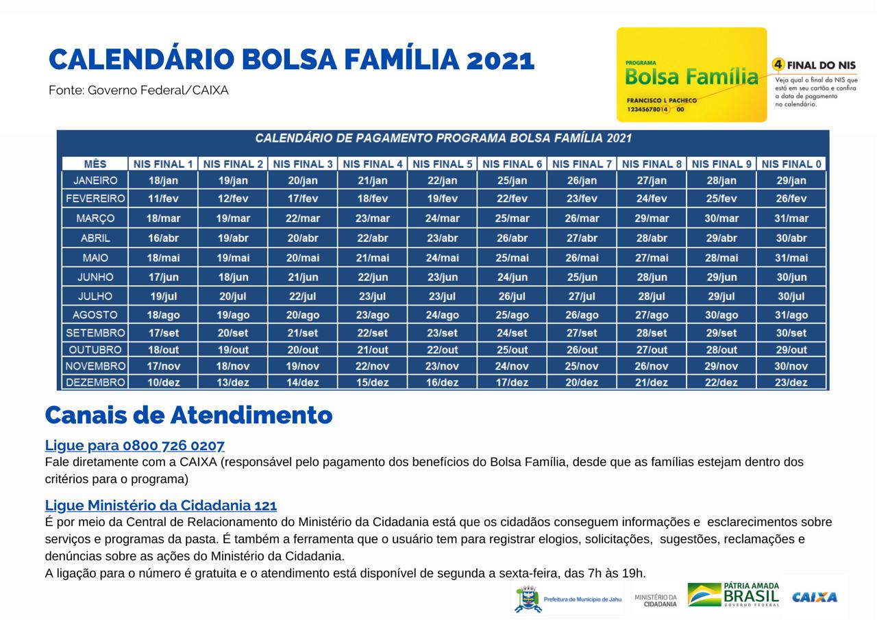 Calendário de pagamentos do Programa Bolsa Família já está disponível