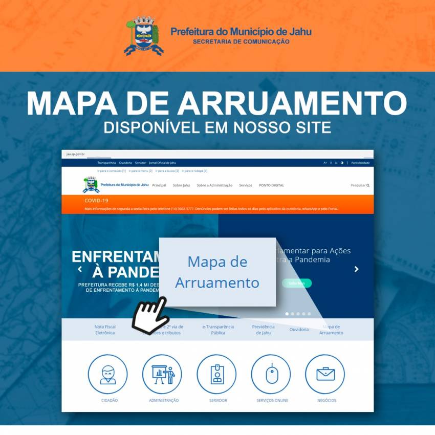 Mapa de Arruamento aqui no Site Oficial