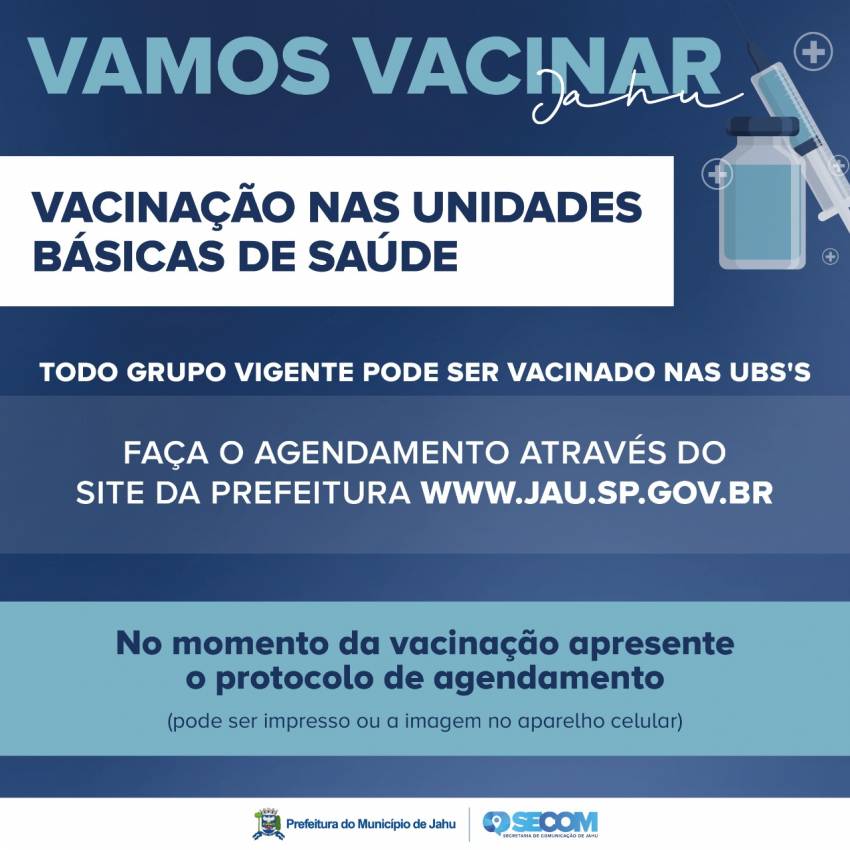 AGENDAMENTO AGILIZA ATENDIMENTO NOS PONTOS DE VACINAÇÃO