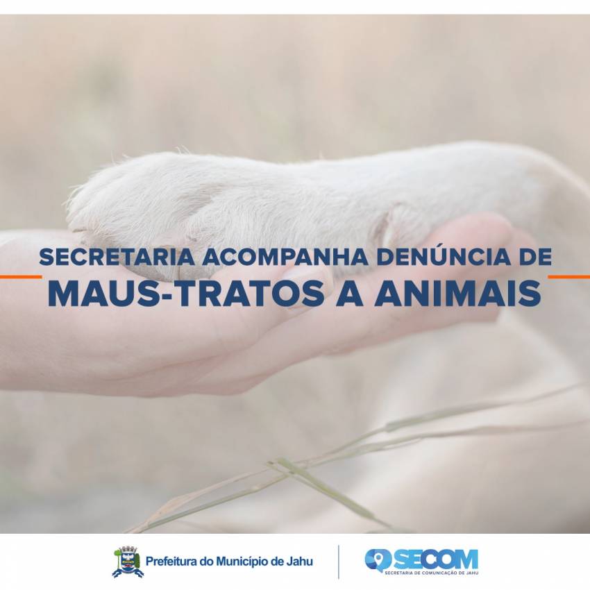 SECRETARIA ACOMPANHA DENÚNCIA DE MAUS-TRATOS A ANIMAIS